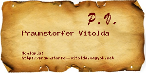 Praunstorfer Vitolda névjegykártya